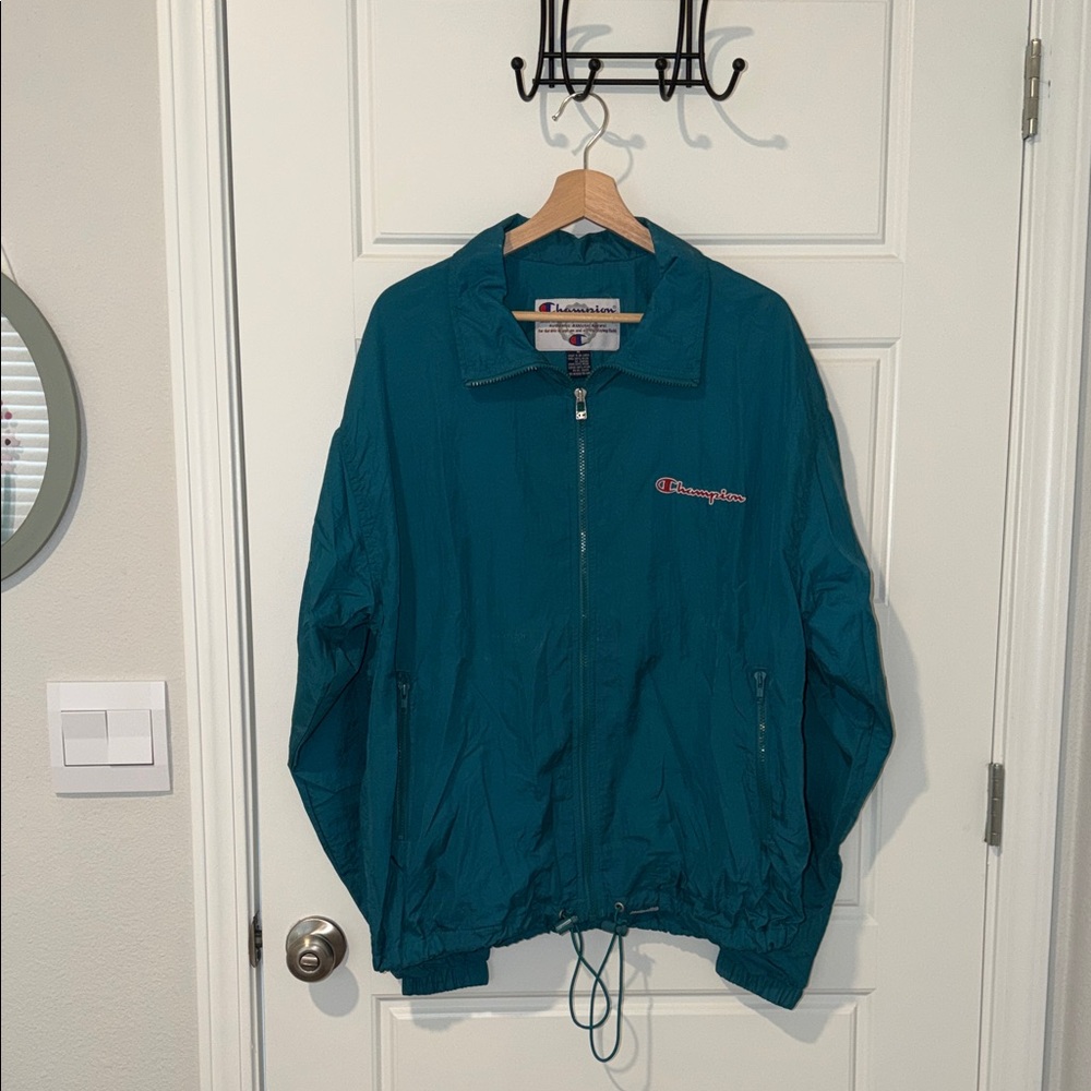UNISEX Vintage Champion blue windbreaker size medium